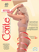 Колготки Conte Elegant Active Soft 40 (р.2, natural) - 