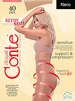 Колготки Conte Elegant Active Soft 40 (р.3, nero) - 