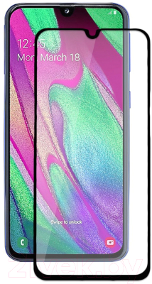 Защитное стекло для телефона Volare Rosso Fullscreen Full Glue для Galaxy A40 2019 (черный)