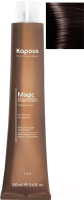 Крем-краска для волос Kapous Magic Keratin Non Ammonia 4.4 (медно-коричневый) - 
