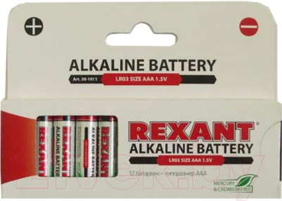 Комплект батареек Rexant 30-1011 (12 шт)