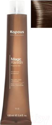 

Крем-краска для волос Kapous, Шатен, Magic Keratin Non Ammonia 6.0
