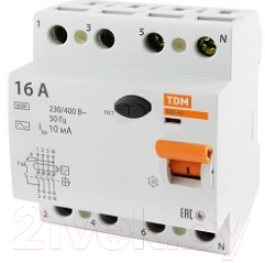Дифференциальный автомат TDM ВД1-63 4Р 16А 30мА / SQ0203-0028