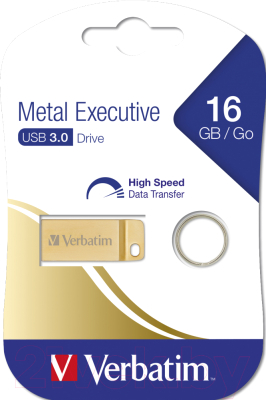 Usb flash накопитель Verbatim Metal Executive 32GB / 99105 (золото)