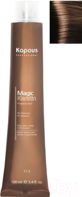 

Крем-краска для волос Kapous, Шатен, Magic Keratin Non Ammonia 6.3