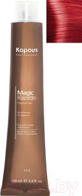

Крем-краска для волос Kapous, Красный;бордовый, Magic Keratin Non Ammonia 06