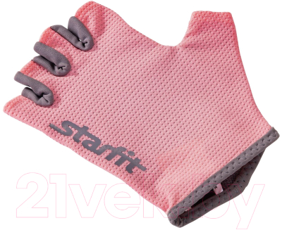 Перчатки для фитнеса Starfit SU-127 (M, розовый/серый)