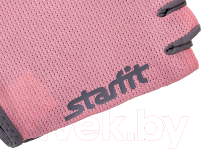 Перчатки для фитнеса Starfit SU-127 (S, розовый/серый)