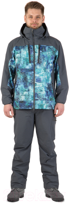 Куртка для охоты и рыбалки FHM Gale / 000002-0018-2XL (голубой/серый)