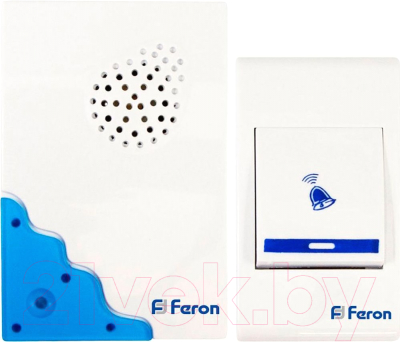 Электрический звонок Feron E-223 / 23679 (белый/синий)