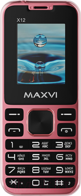 Мобильный телефон Maxvi X12 (розовый)