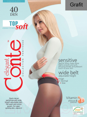 Колготки Conte Elegant Top Soft 40 (р.4, grafit)