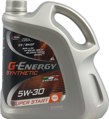Моторное масло G-Energy Synthetic Super Start 5W30 / 253142400 (4л)
