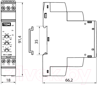 Изображение товара Реле напряжения TDM SQ1504-0013