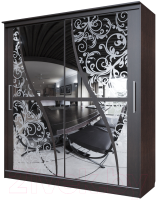 Комплект зеркал для шкафа SV-мебель К №19 Волна 1.5м