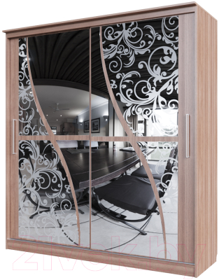 Комплект зеркал для шкафа SV-мебель К №19 Волна 2.0м
