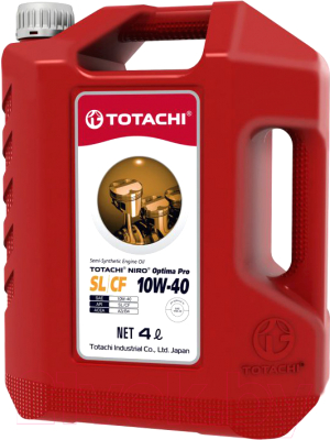Моторное масло Totachi Niro Optima Pro Semi-Synthetic 10W40 A3/B4 SL/CF / 4589904928833 (4л)