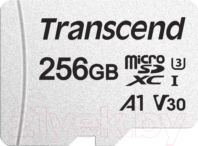 Карта памяти Transcend microSDXC 256GB UHS-I U3 V30 A1 + SD адаптер (TS256GUSD300S-A)