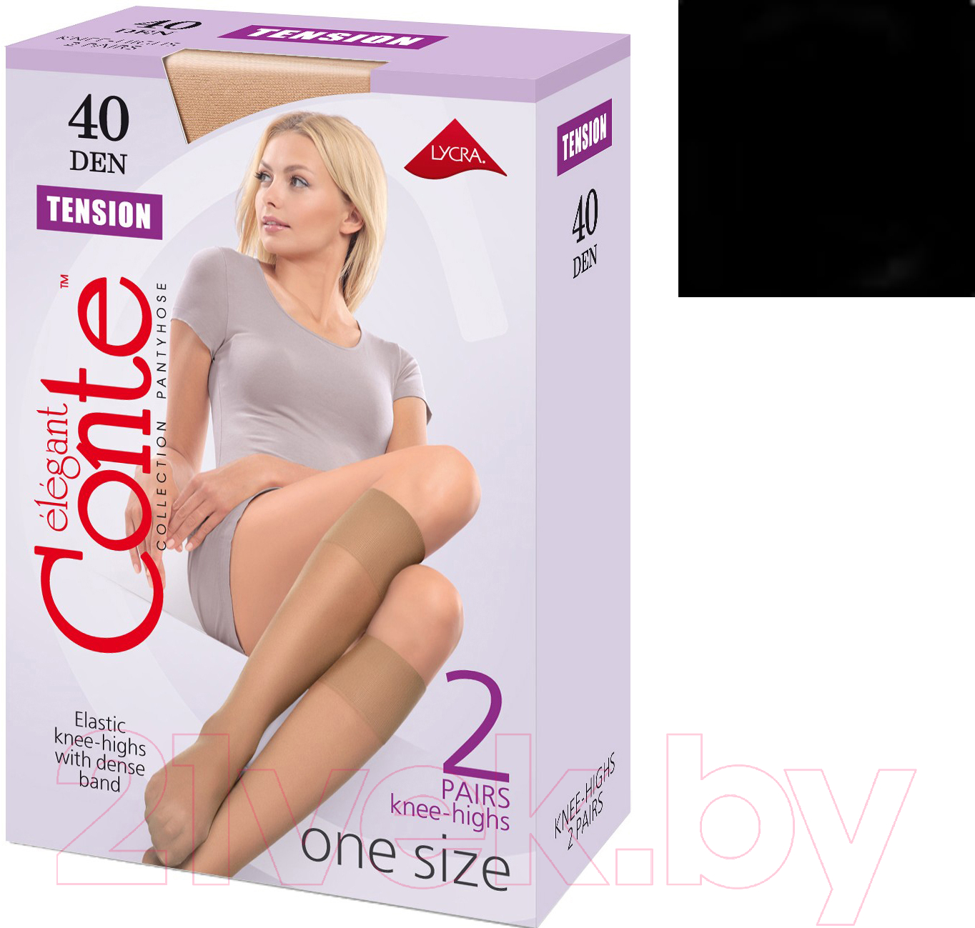 Гольфы Conte Elegant Tension 40 (р.23-25, nero, 2 пары)