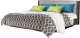 Двуспальная кровать Мебель-КМК 1600 Стефани 0649.4-01 (мокко/бетон бежевый) - 