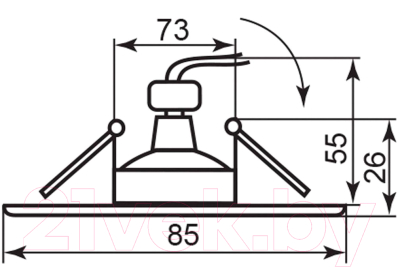 Точечный светильник Feron 098T-MR16-S / 17660