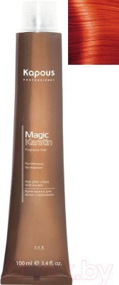 

Крем-краска для волос Kapous, Рыжий;красный, Magic Keratin Non Ammonia 88.44