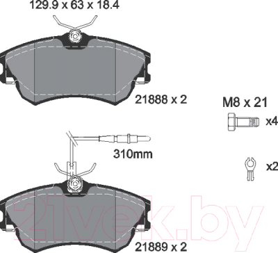 

Тормозные колодки Textar, 2188801