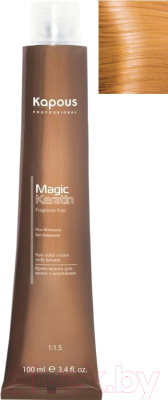 Крем-краска для волос Kapous Magic Keratin Non Ammonia 9.41 (очень светлый матовый медный блонд)