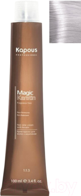 

Крем-краска для волос Kapous, Блонд;седой (серый), Magic Keratin Non Ammonia 911