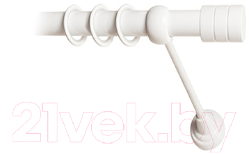 Карниз для штор Lm Decor Цилиндр 088 1р гладкий 25мм (белый глянец, 3.2м)
