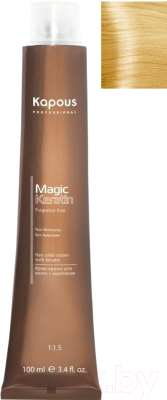 Крем-краска для волос Kapous Magic Keratin Non Ammonia 9.238 (очень светлый блондин ваниль)