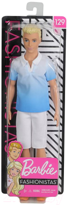 Кукла Barbie Кен в белых шортах и голубой рубашке / DWK44/GDV12