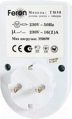 Розетка с таймером Feron TM50 / 23238