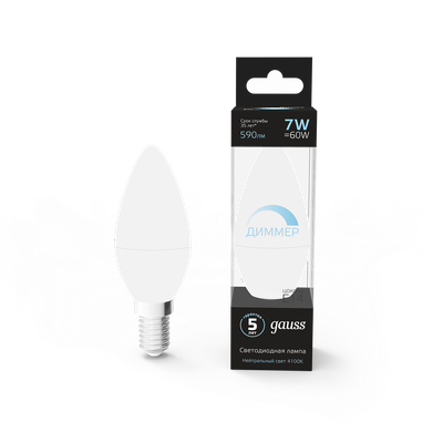 

Лампа, Candle E14 7W 4100K / 103101207-D