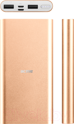 Портативное зарядное устройство Acme PB15GD Powerbank 10000mAh Gold / 504768