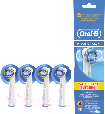 Набор насадок для зубной щетки Oral-B Precision Clean EB20 (4шт)