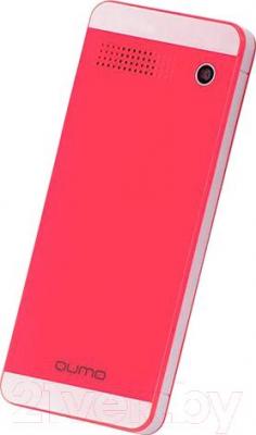 Мобильный телефон Qumo Push 242 Dual (розовый) - вид сзади