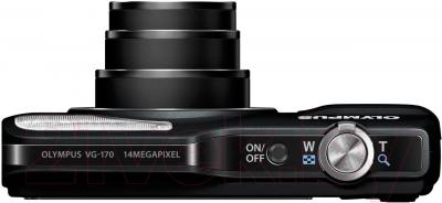 Компактный фотоаппарат Olympus VG-170 (черный) - вид сверху