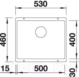 Мойка кухонная Blanco Subline 500-U / 513408 - схема