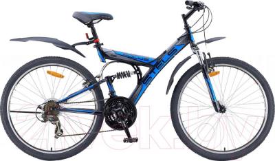 Велосипед STELS Focus V 21 sp (черно-серо-синий)
