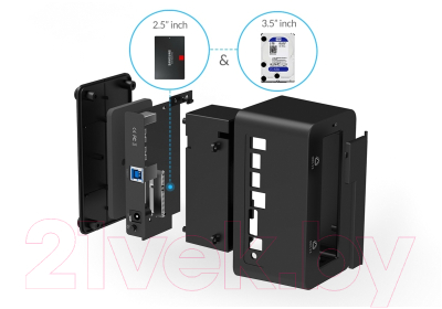 Изображение товара Бокс для жесткого диска Orico 6619US3-BK
