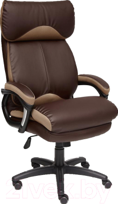 Кресло офисное Tetchair Duke кожзам/ткань (коричневый/бронзовый)