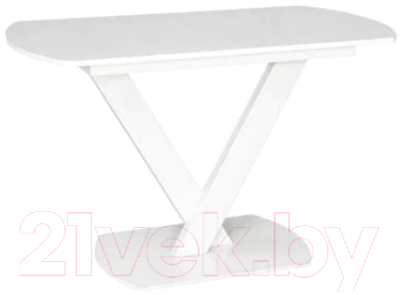 Обеденный стол Listvig Реал 120-152x70 (белый)
