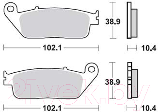 

Тормозные колодки TRW, MCB631SH