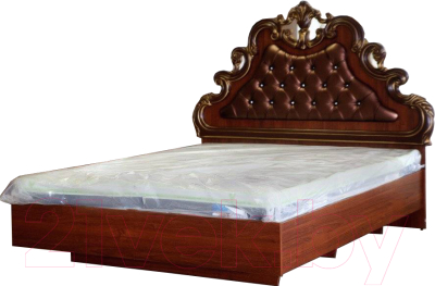 Двуспальная кровать Мебель-КМК Розалия 0456.6 (орех экко)