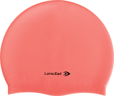 Шапочка для плавания LongSail Силикон (коралловый)