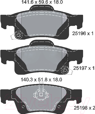 Тормозные колодки Textar 2519601