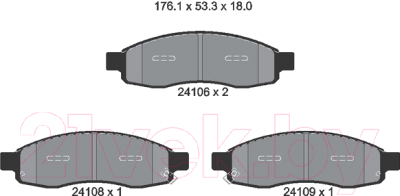 

Тормозные колодки Textar, 2410601