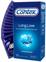 Презервативы Contex Long Love №12 с анестетиком - 