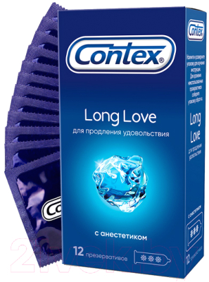 Презервативы Contex Long Love №12 с анестетиком